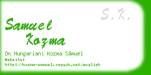 samuel kozma business card